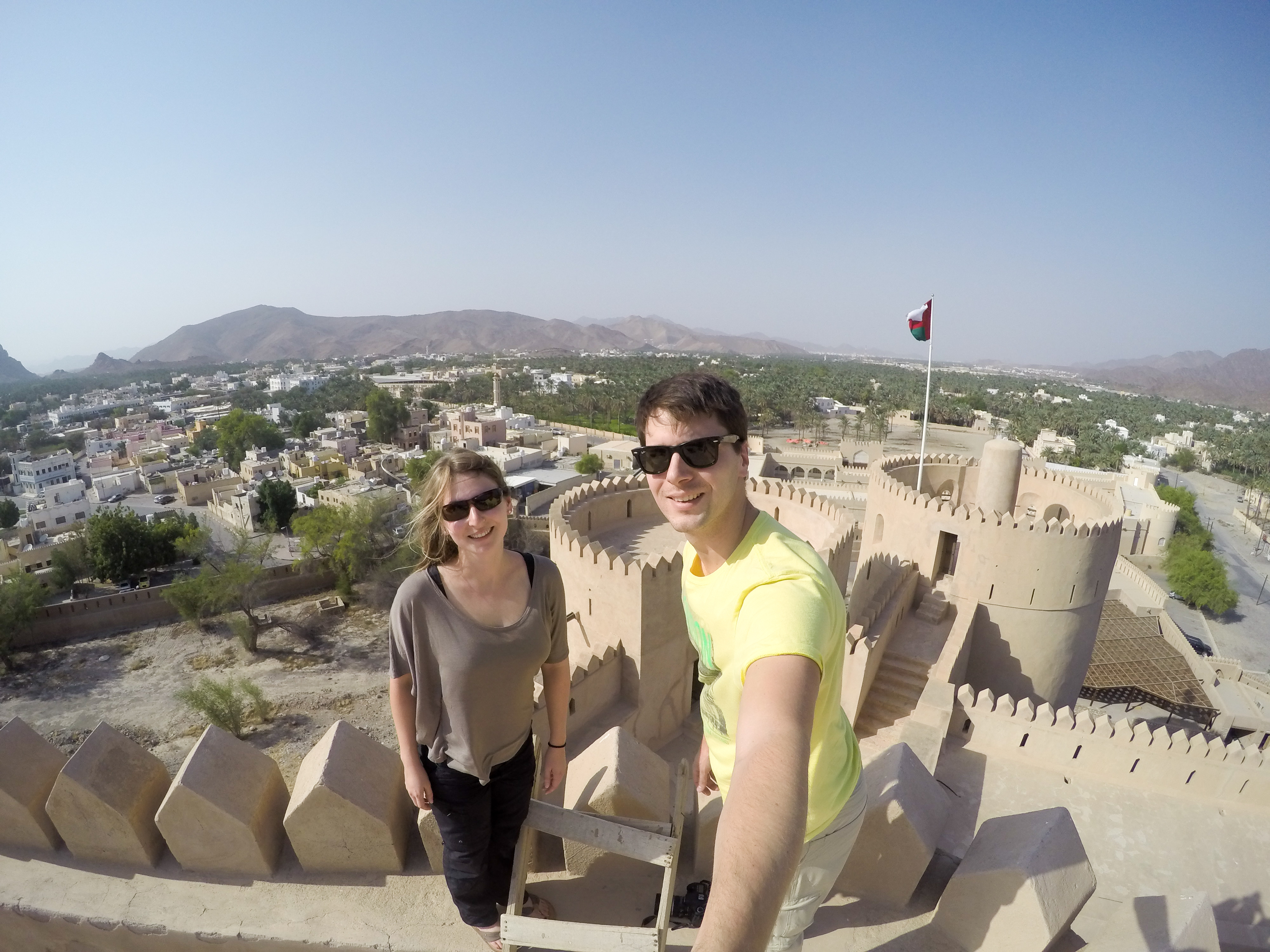 At the edge of the Rustaq fort.